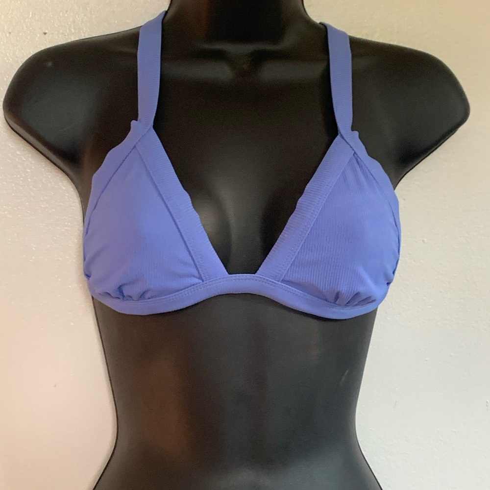 Strappy plunge cut swim top
